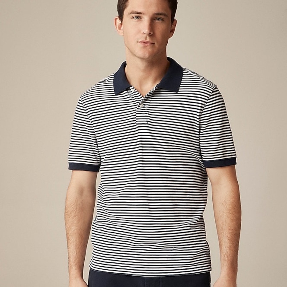 SALE 🍁Jcrew pique polo shirt is stripe